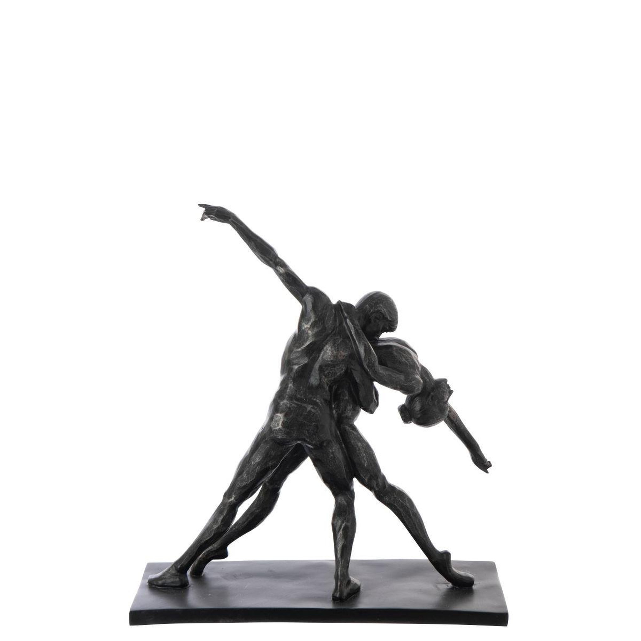 Voir la diapositive 2 : J-LINE Statuette Couple Danse  Courchevel  38cm Noir