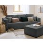Voir la diapositive 2 : BEST MOBILIER Topaze - canapé 3 places - convertible avec coffre - en tissu bouclette