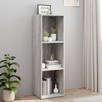 VIDAXL Bibliotheque/Meuble TV sonoma gris 36x30x114 cm bois ingenierie
