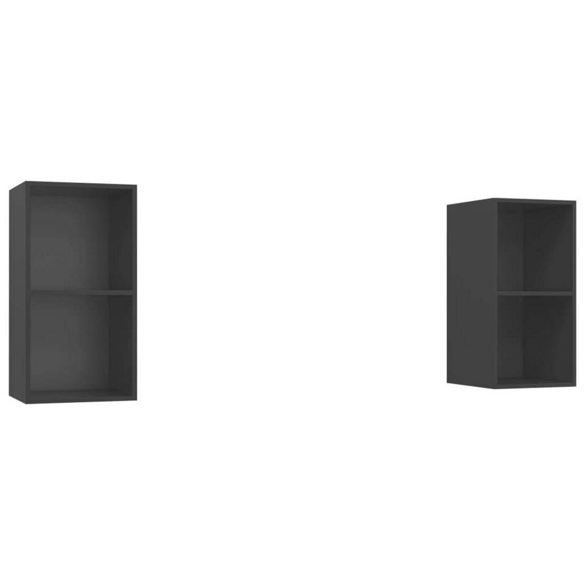 VIDAXL Meubles TV muraux 2 pcs Gris Bois d'ingenierie