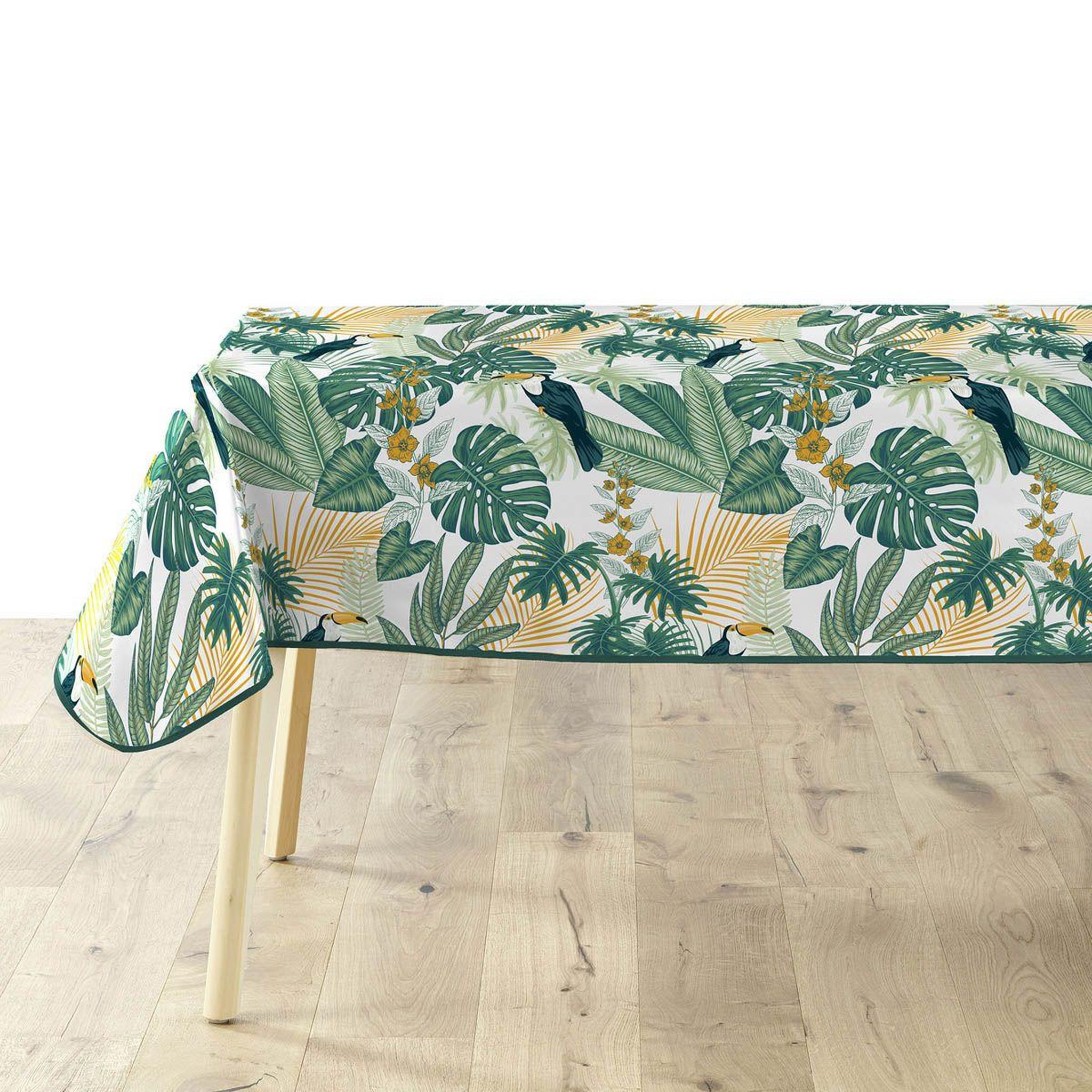 Douceur d'Intérieur Nappe Imprimé  Guyana  140x240cm Vert