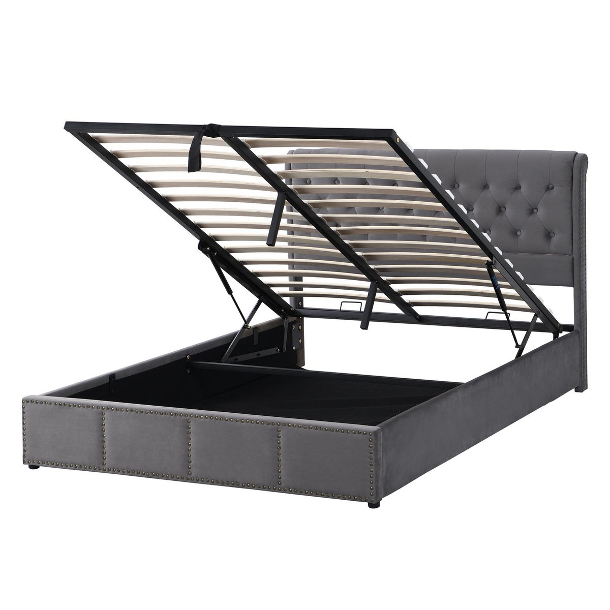 MERAX Lit coffre rembourré 180x200cm