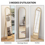 Voir la diapositive 6 : HOMCOM Miroir sur pied et mural pleine longueur 40 x 160 cm cadre pied effet pierre