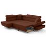 Voir la diapositive 3 : BEST MOBILIER Lisbona - canapé d'angle gauche 5 places convertible avec têtières en velours côtelé