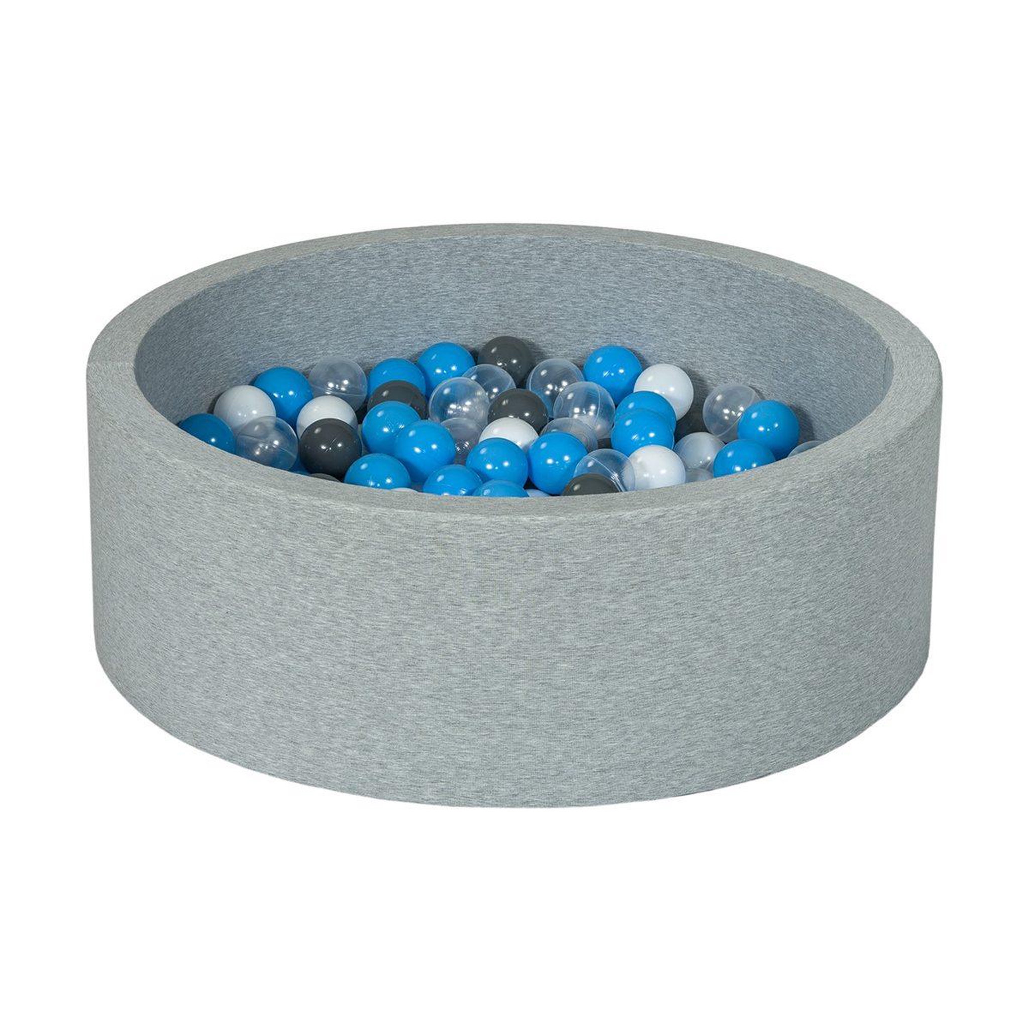 VELINDA Piscine à balles aire de jeu + 200 balles blanc, transparent, gris, bleu clair