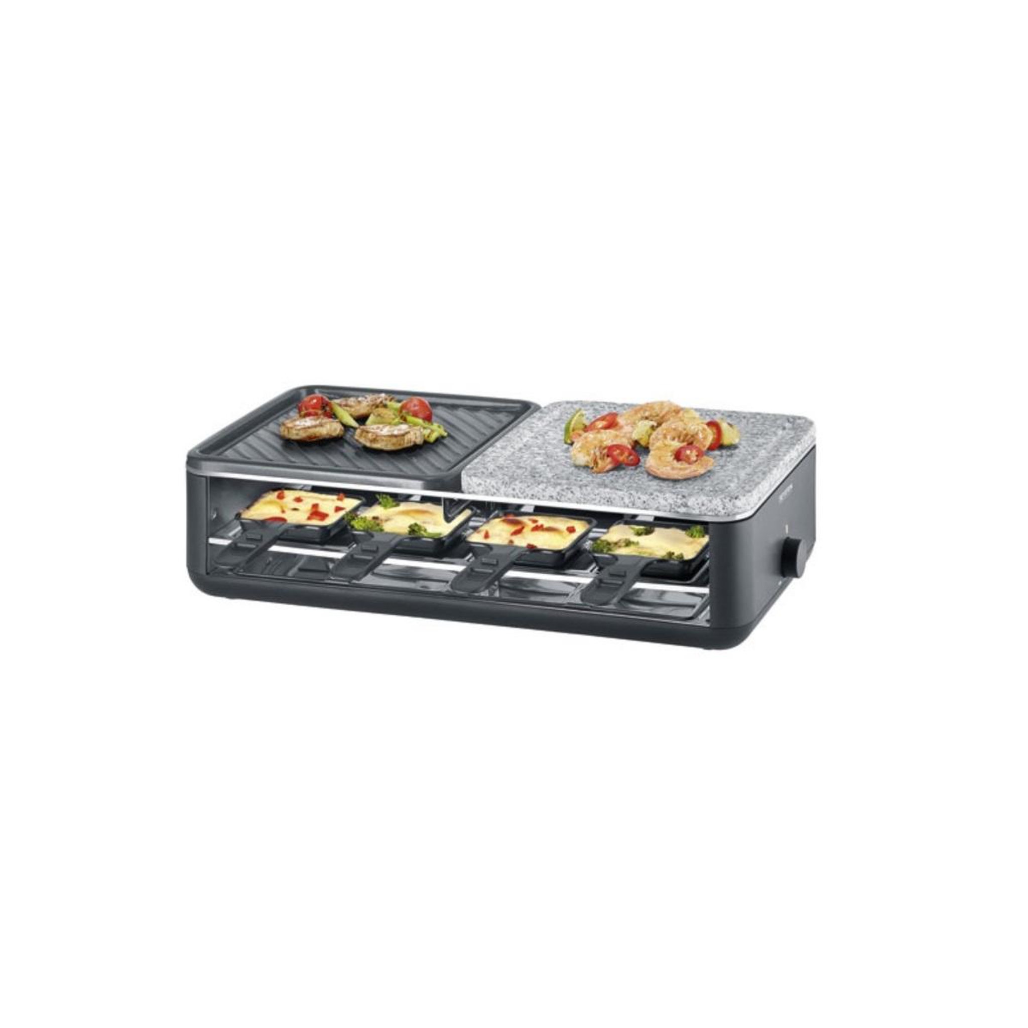 SEVERIN Appareil à raclette 1300w 8 personnes + pierre à griller - 2366