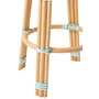 Voir la diapositive 4 : Paris Prix Tabouret de Bar en Rotin  Reyes  66cm Bleu & Blanc