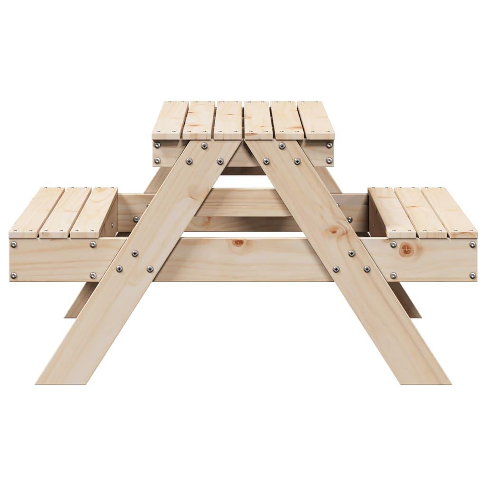 Voir la diapositive 5 : VIDAXL Table de pique-nique pour enfants 88x97x52cm bois massif de pin