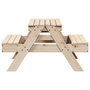 Voir la diapositive 5 : VIDAXL Table de pique-nique pour enfants 88x97x52cm bois massif de pin