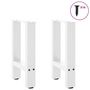 Voir la diapositive 3 : VIDAXL Pieds de table basse blanc 2 pcs 28x(42-43) cm acier