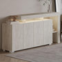 Voir la diapositive 3 : Habitat et Jardin Buffet en bois  Beliz  - 170 x 35 x 80 cm - Travertin