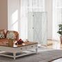 Voir la diapositive 2 : HOMCOM Paravent intérieur 3 panneaux style campagnard chic - séparateur de pièce avec croisillons - blanc effet vieilli