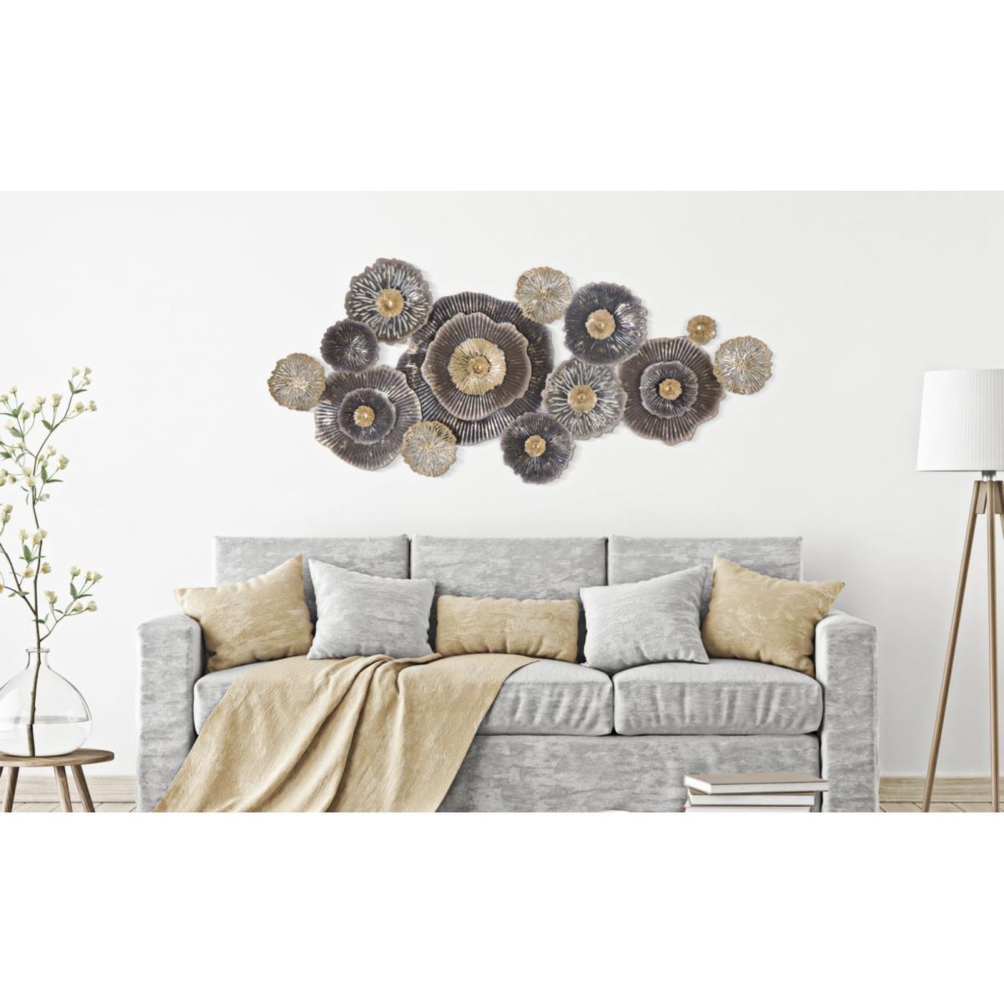 Voir la diapositive 5 : Paris Prix Décoration murale en métal  browny  167cm multicolore