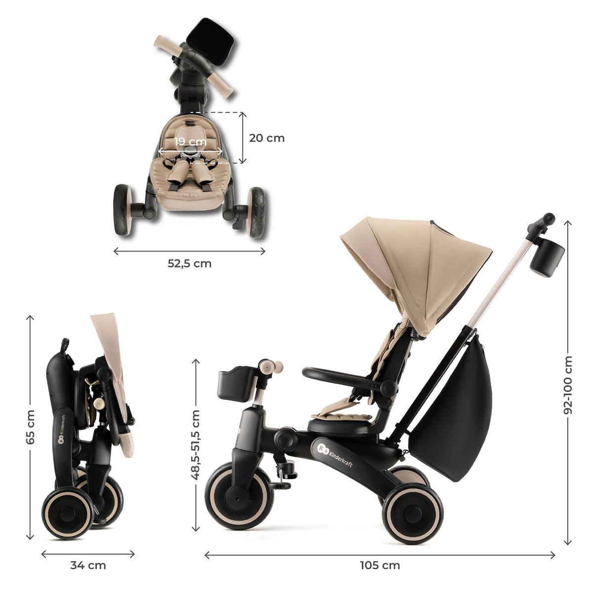 KINDERKRAFT Tricycle jazz 2 pratique et confortable