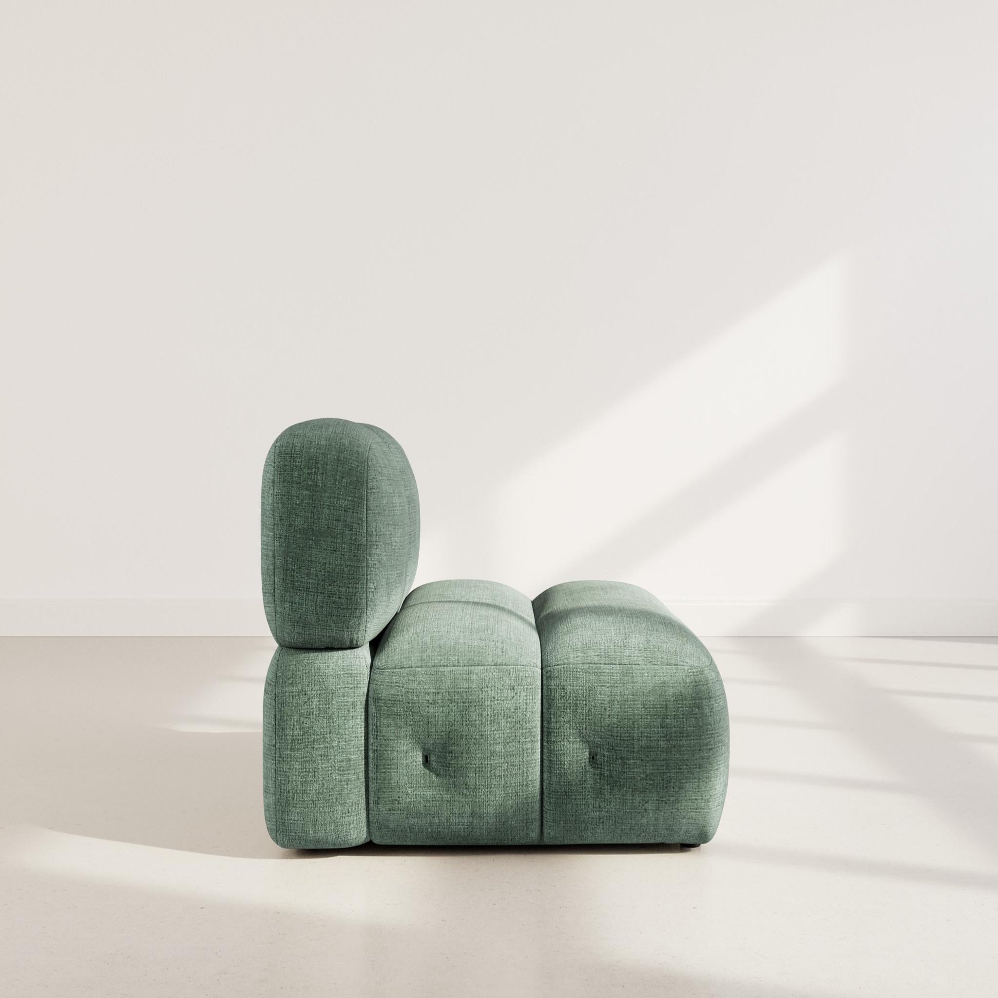 Voir la diapositive 6 : LISA DESIGN Grace - module d'assise en velours texturé