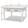 Voir la diapositive 6 : VIDAXL Table basse avec 4 tiroirs Blanc