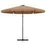 Voir la diapositive 4 : VIDAXL Parasol de jardin avec mat en acier 300 cm Taupe