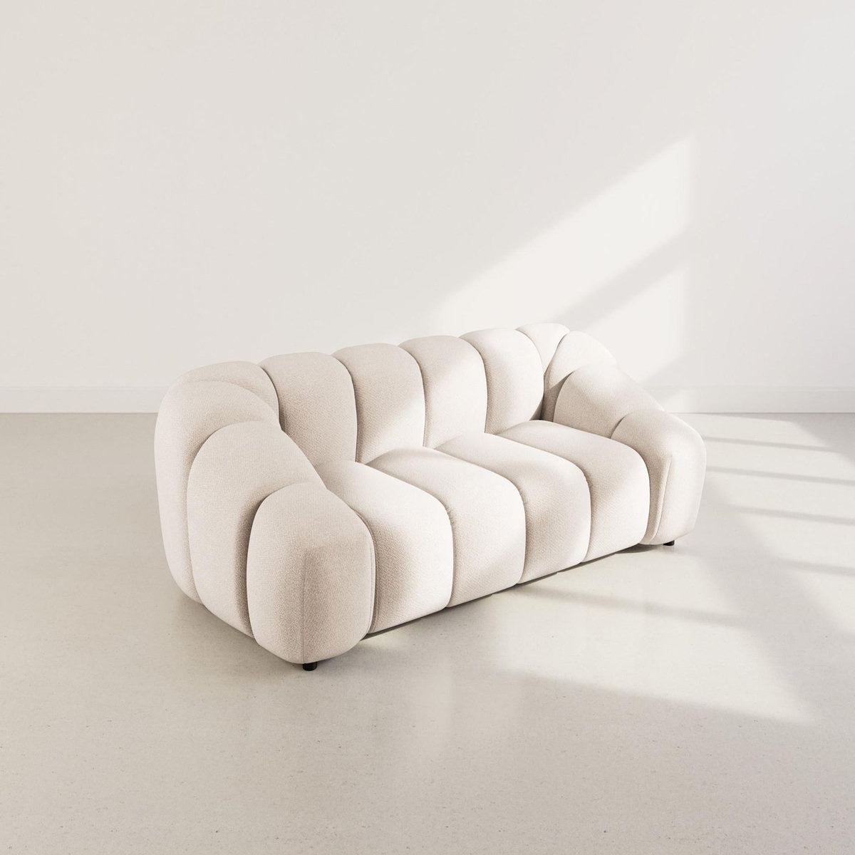 LISA DESIGN Ava - canapé 3 places en velours texturé