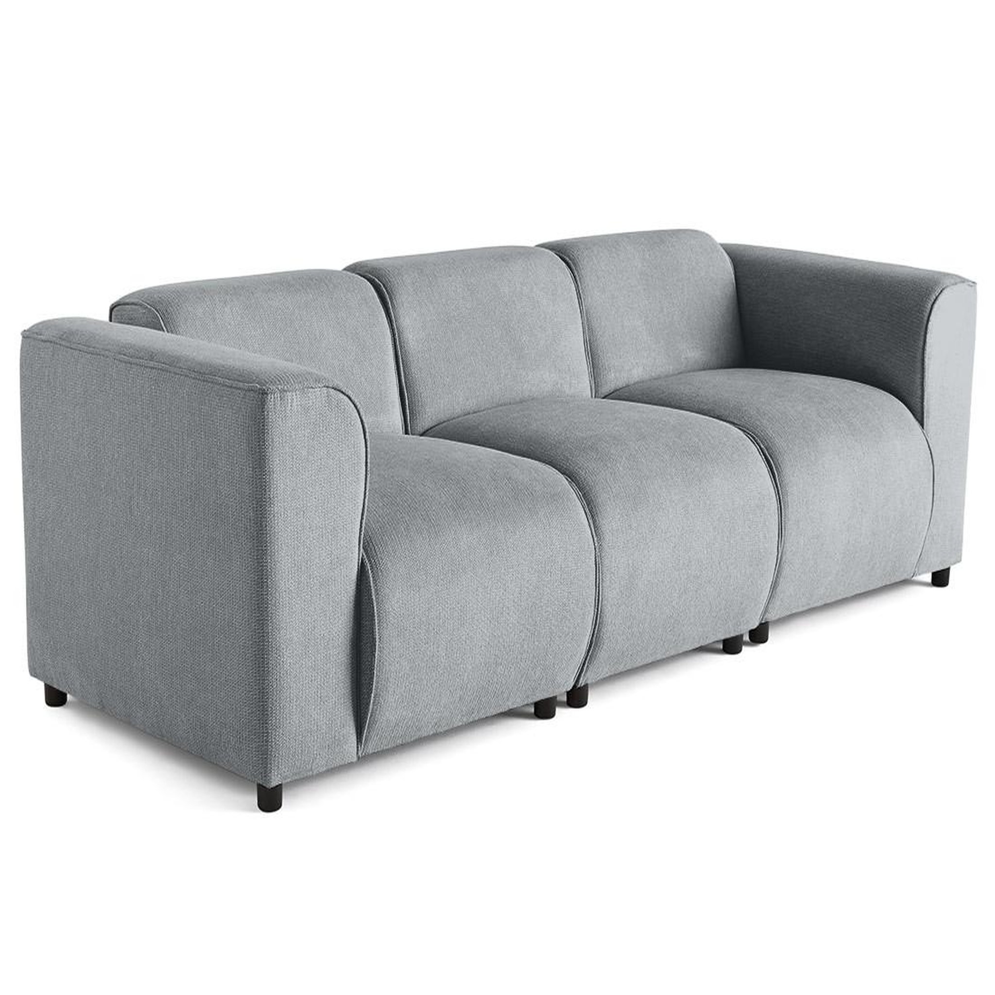 Voir la diapositive 2 : LISA DESIGN Suaro - canapé modulable 3 places en tissu texturé