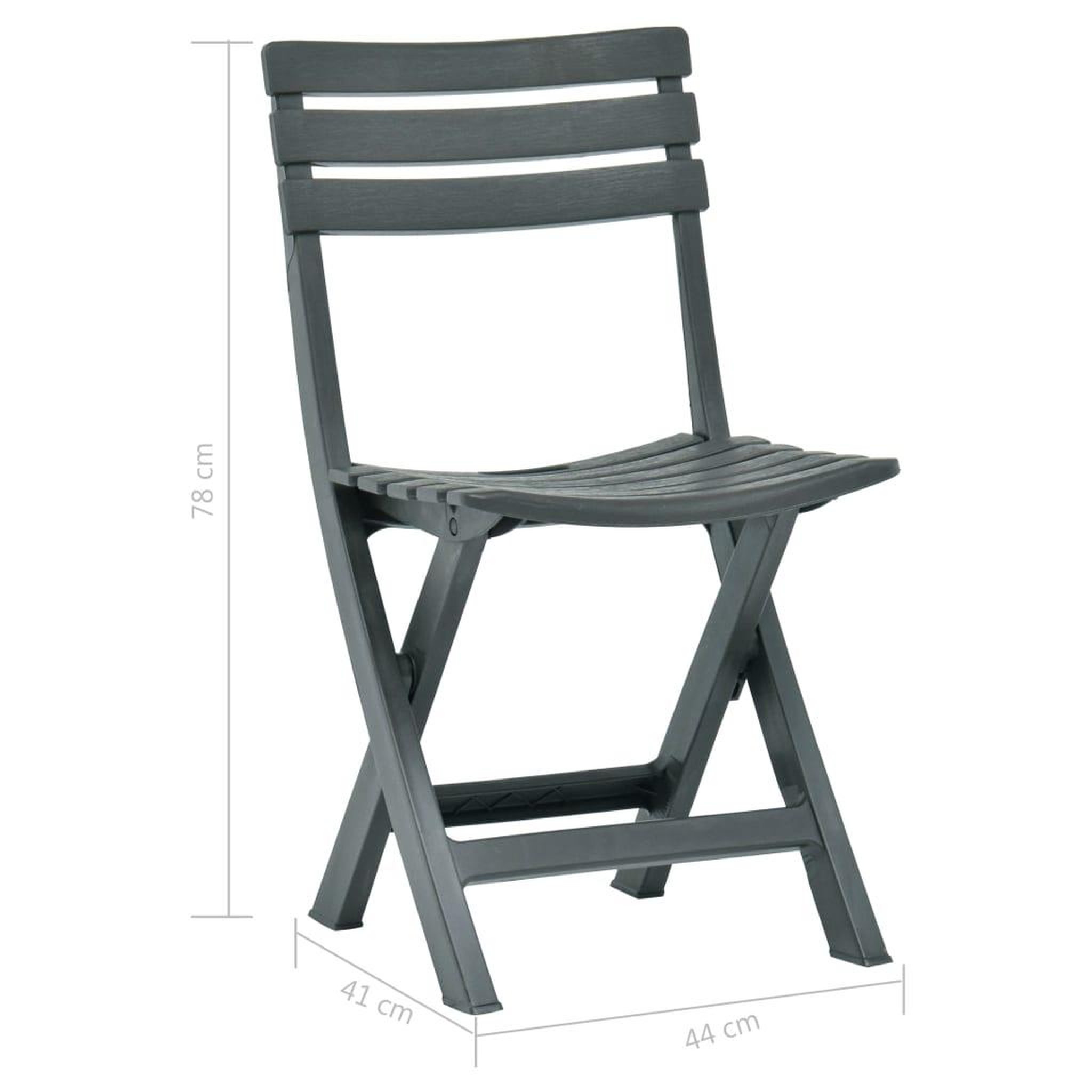 Voir la diapositive 6 : VIDAXL Chaises de jardin pliables lot de 2 Plastique Vert