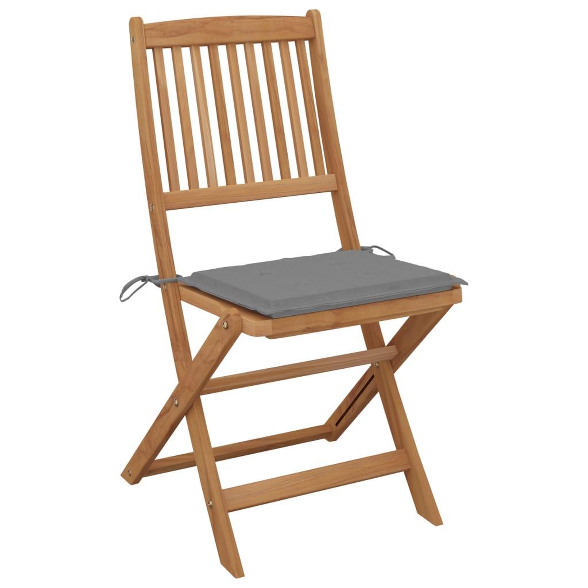 Voir la diapositive 2 : VIDAXL Chaises pliables de jardin lot de 2 avec coussins Bois d'acacia