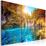 Paris Prix Tableau Imprimé  Waterfalls of Sunny Forest. Coloris disponibles : Multicolore