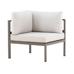 Paris Prix Module Canapé d'Angle de Jardin  Copacabana  74cm Marron