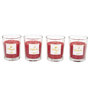 Voir la diapositive 2 : Paris Prix Coffret 4 Bougies Parfumées Maison  Noël  18cm Rouge