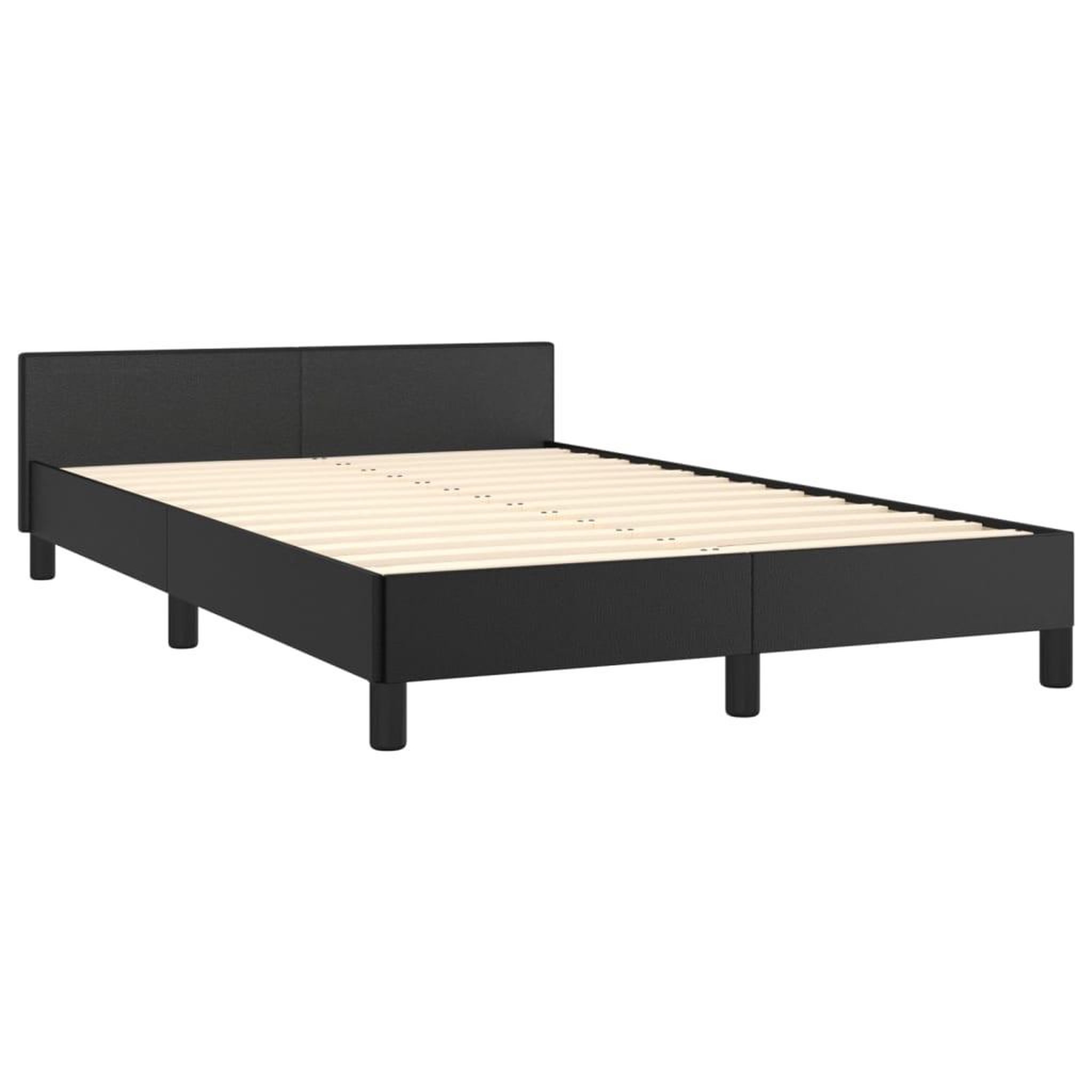 Voir la diapositive 4 : VIDAXL Cadre de lit avec tete de lit sans matelas noir 120x200 cm