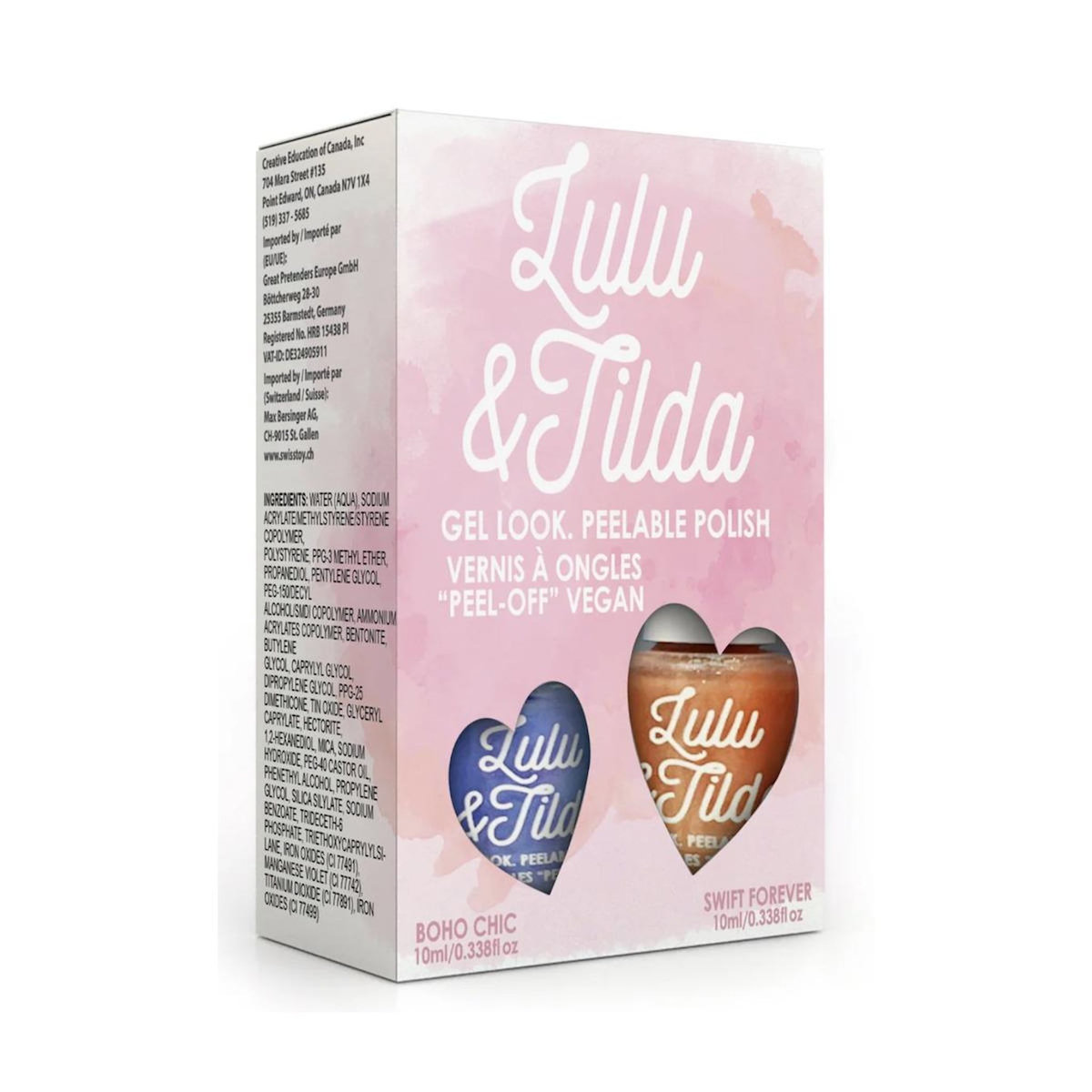 GREAT PRETENDERS Boho Forever - Lot de 2 vernis à ongles - Pelables - 2 x 6 ml