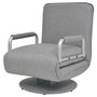 Voir la diapositive 5 : VIDAXL Fauteuil pivotant et canape-lit Gris clair Tissu