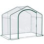 OUTSUNNY Serre de jardin balcon terrasse serre pour tomates 1,8L x 1l x 1,68H m acier PVC imperméable transparent vert