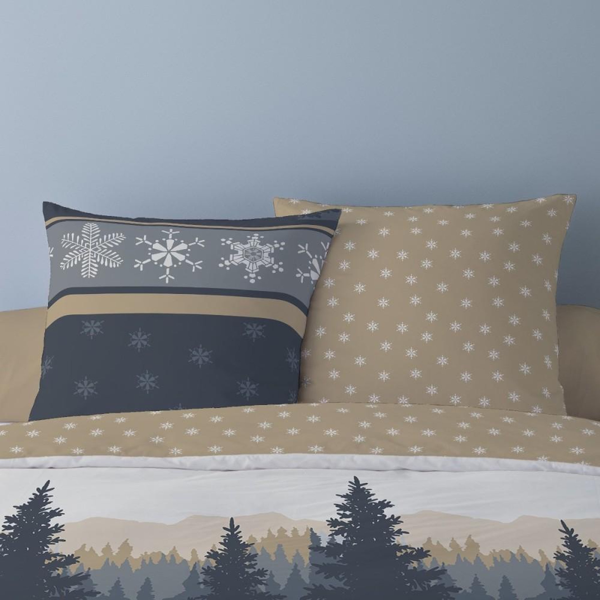 Voir la diapositive 2 : Dourev Housse de couette Flanelle 240x220 CHIMAY + 2 taies