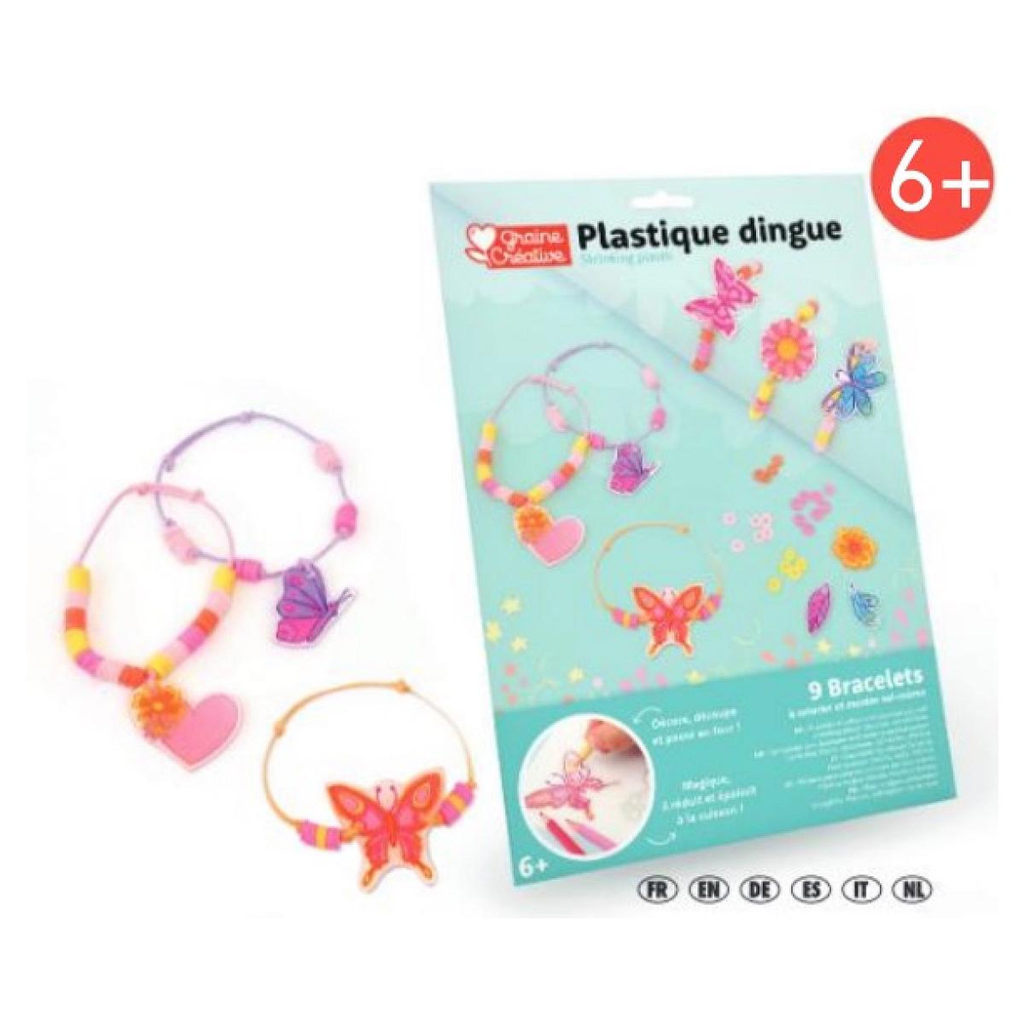 Graine créative 9 bracelets plastique dingue