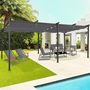Voir la diapositive 2 : ID MARKET Pergola toit rétractable 6 pieds 3x6 M tonnelle gris anthracite