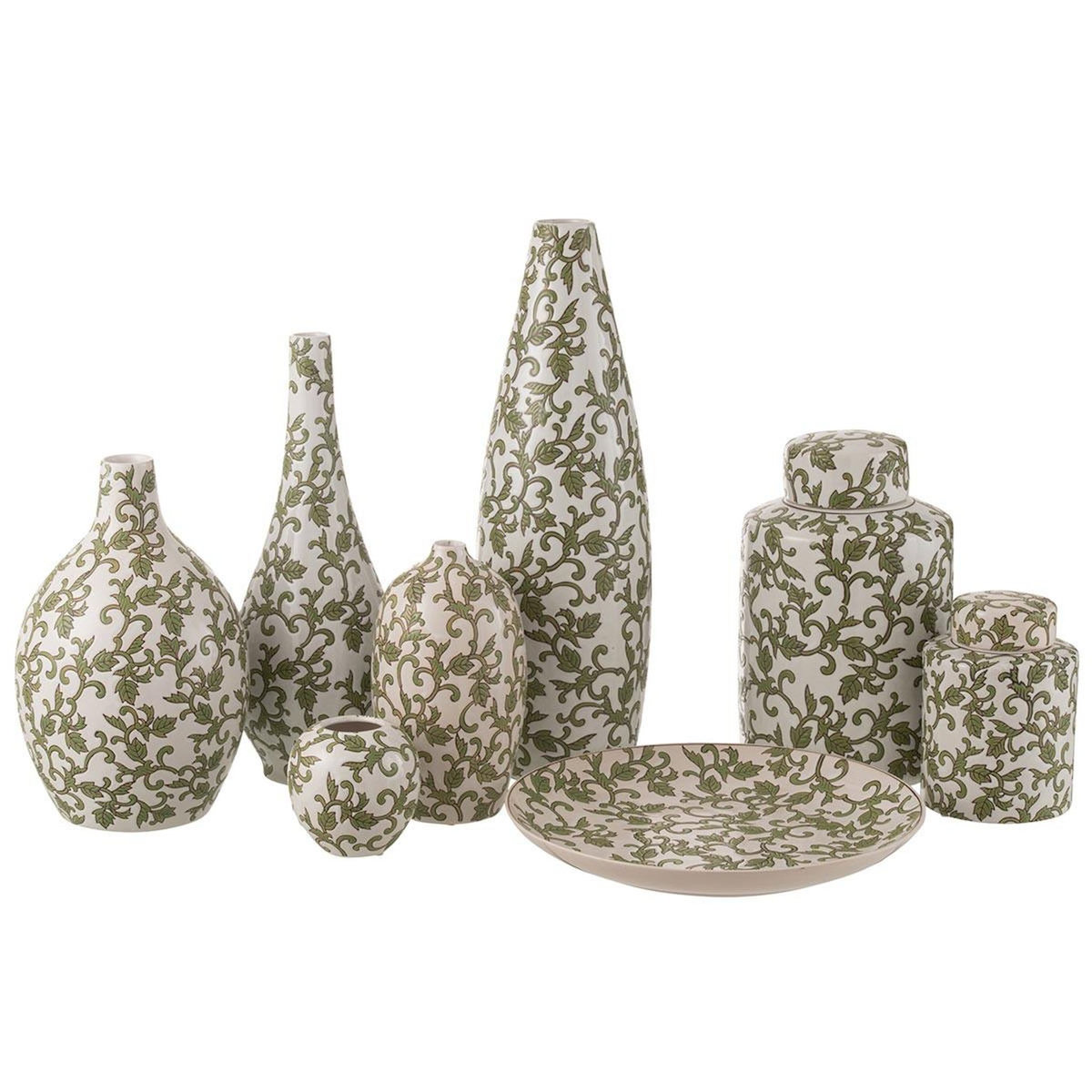Paris Prix Vase Poire en Porcelaine  Yezi  43cm Vert & Blanc
