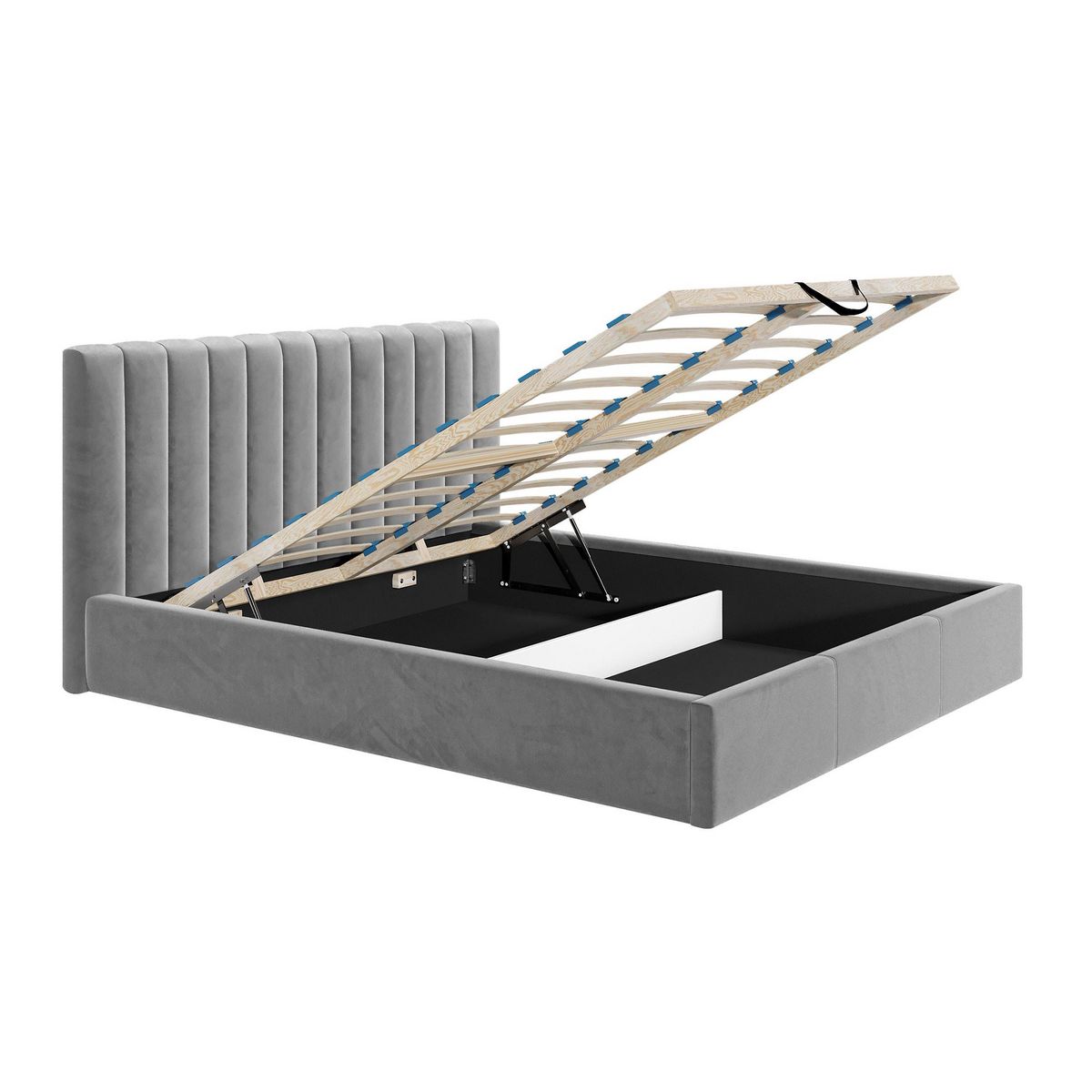 BEST MOBILIER Rosario - lit coffre - 180x200 - sommier inclus - en velours