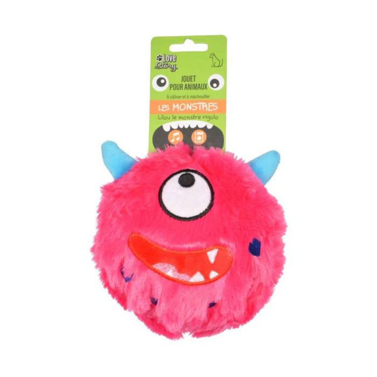 Paris Prix Jouet pour Chien  Lilou le Monstre  14cm Rose