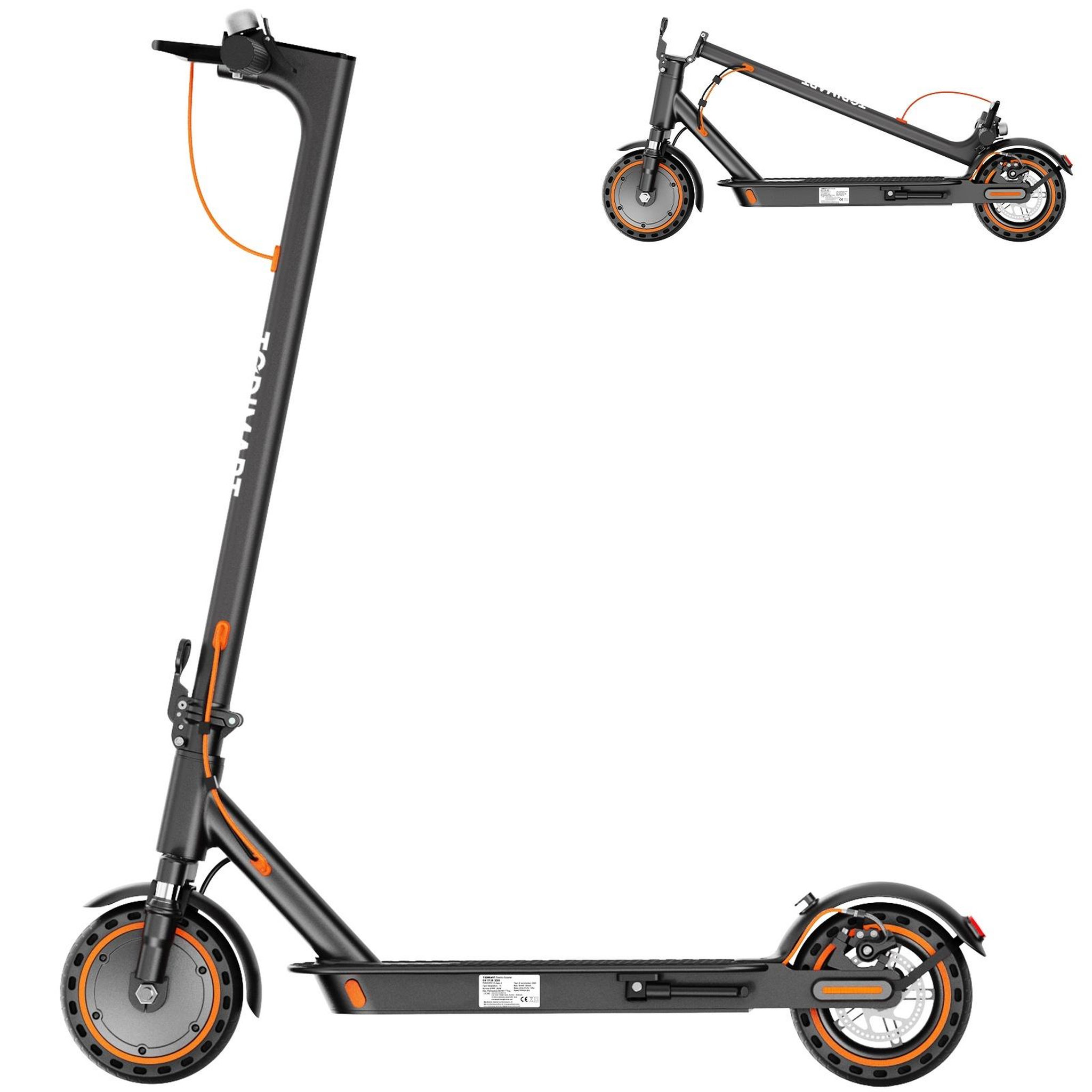 TODIMART Trottinette électrique todimart t6s, pliable, clignotants, noire