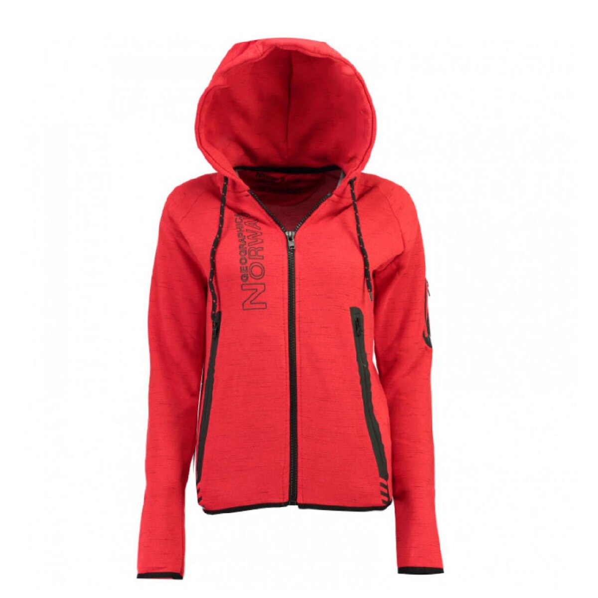 GEOGRAPHICAL NORWAY Sweat zipp Rouge Fille Geographical Norway