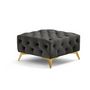 Voir la diapositive 5 : LISA DESIGN Camden - pouf chesterfield en velours - pieds en métal doré