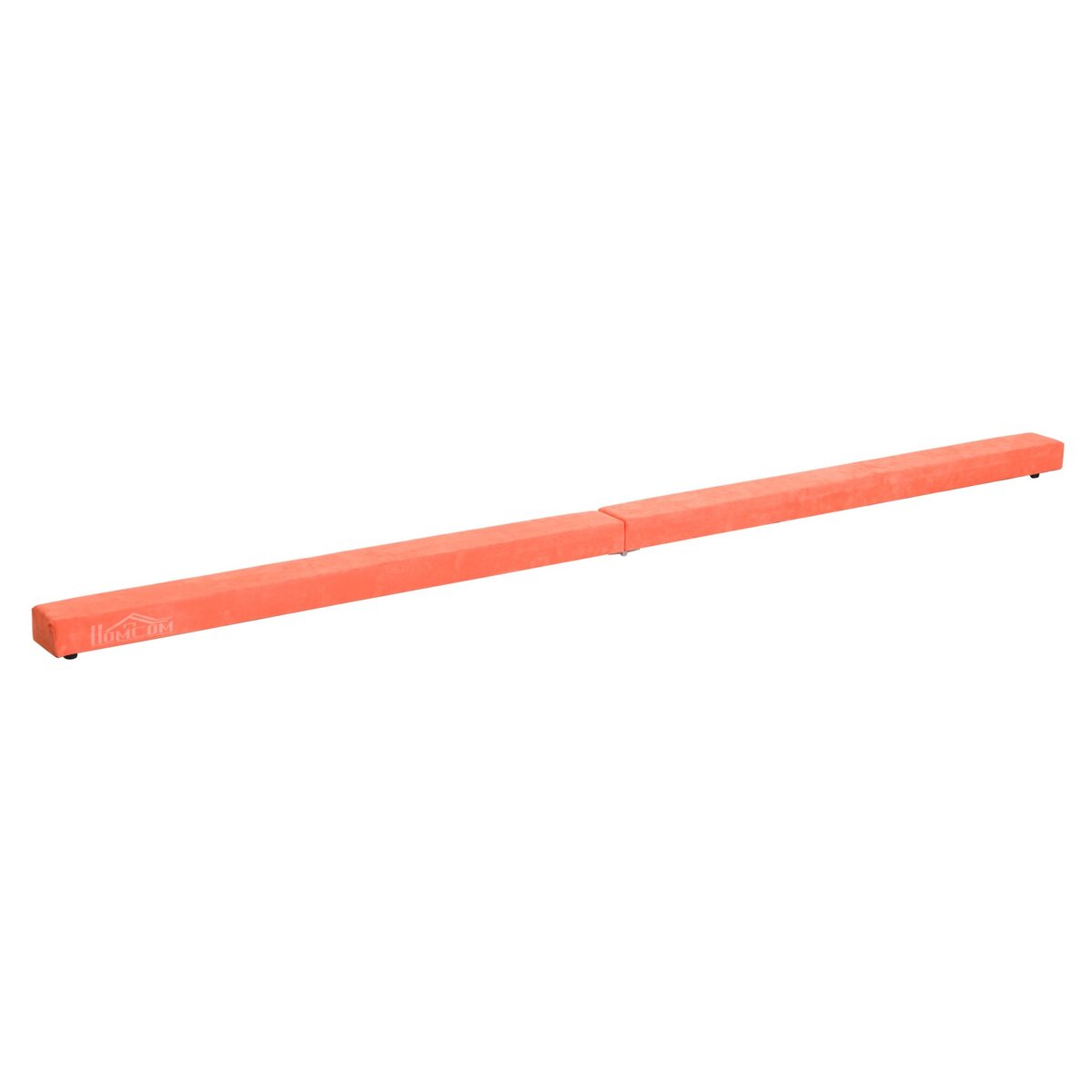 HOMCOM Poutre de gymnastique pliable poutre d'équilibre antidérapante 2,1 m  revêtement daim orange pas cher 