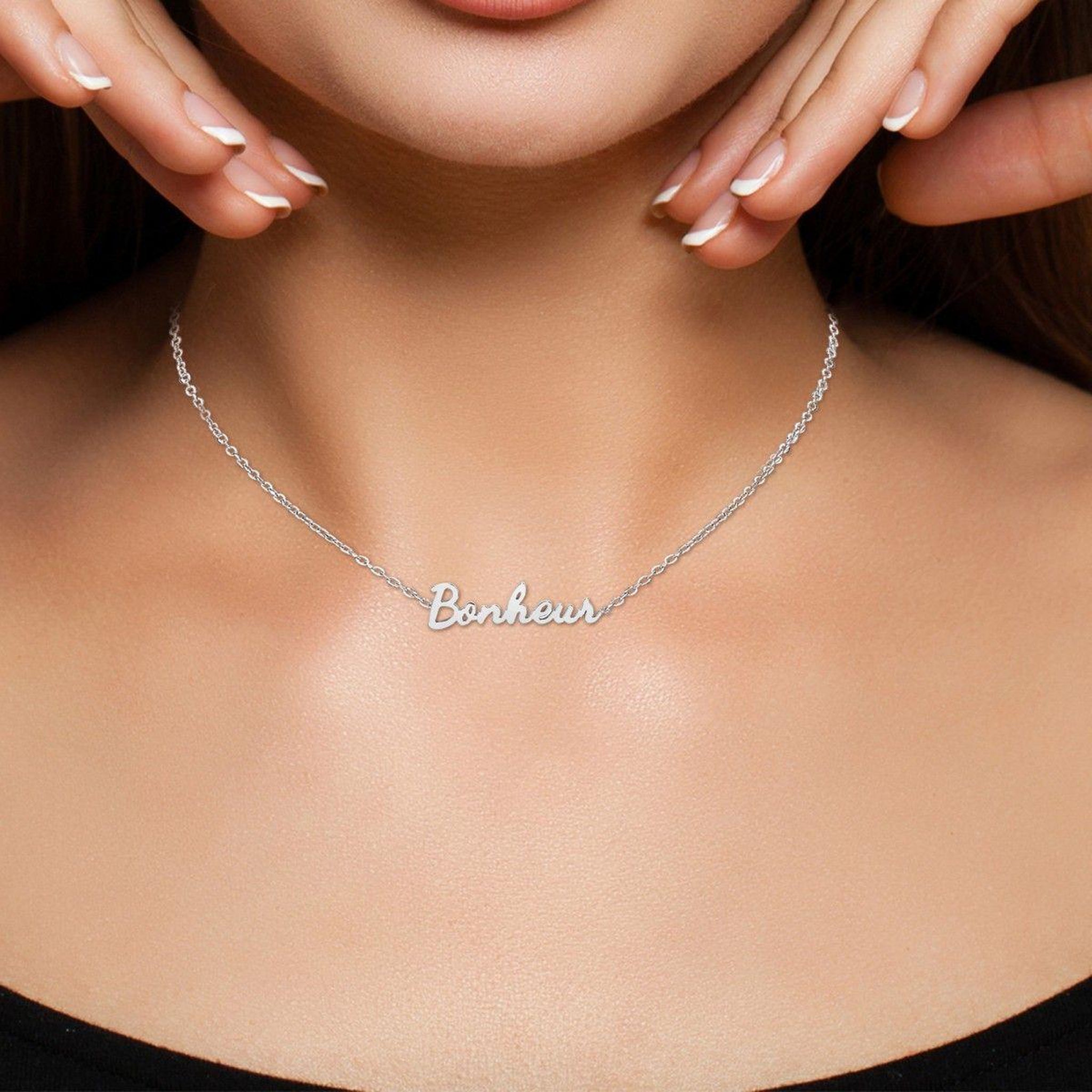 Voir la diapositive 2 : SC CRYSTAL Bonheur - Collier à message
