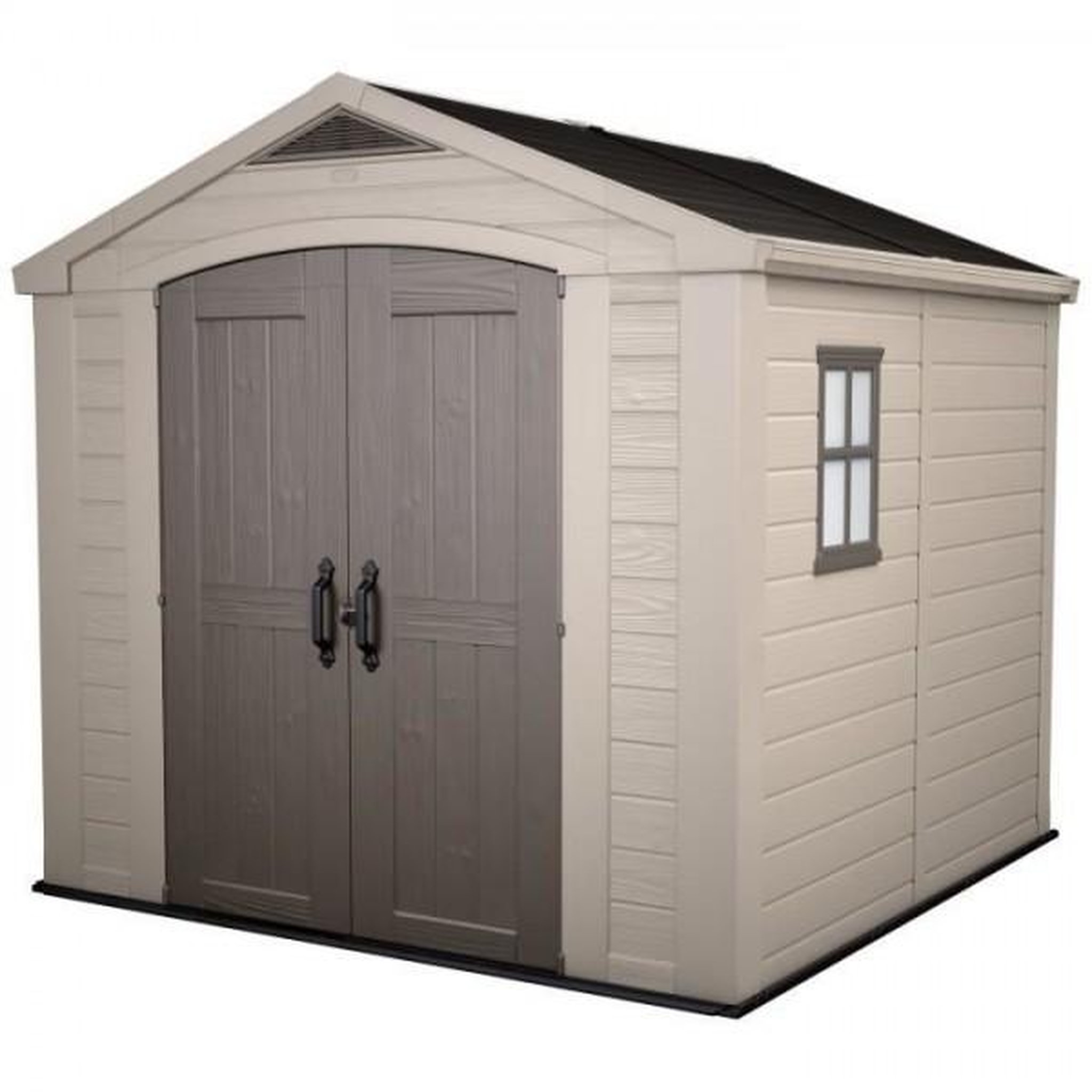 Voir la diapositive 2 : Keter KETER - Abri de jardin en résine 6,6 m² Sydney 88 Beige et Marron