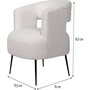 Voir la diapositive 3 : Habitat et Jardin Fauteuil en tissu bouclette  iris  - Blanc