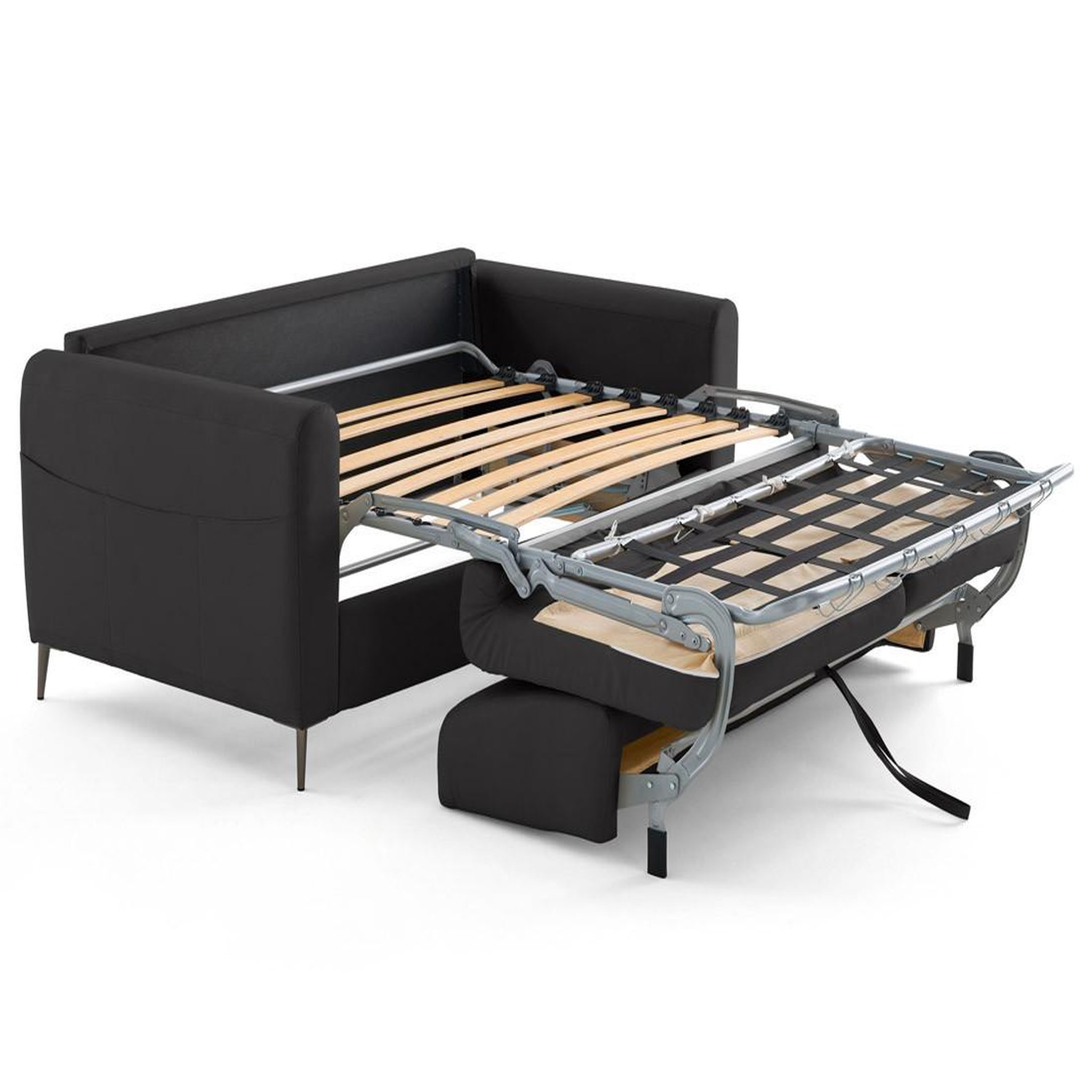 Voir la diapositive 4 : LISA DESIGN Owen - canapé 3 places convertible express couchage quotidien 140 cm matelas 12 cm en simili