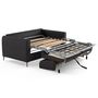 Voir la diapositive 4 : LISA DESIGN Owen - canapé 3 places convertible express couchage quotidien 140 cm matelas 12 cm en simili