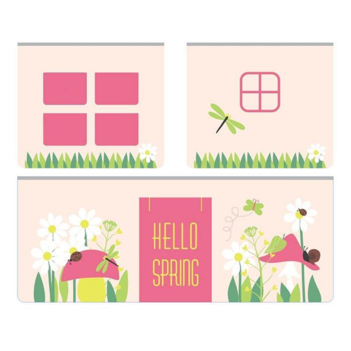 Paris Prix Pack - Lit Enfant, Tente, 3 Pochettes & Tunnel  Pino Spring  Naturel