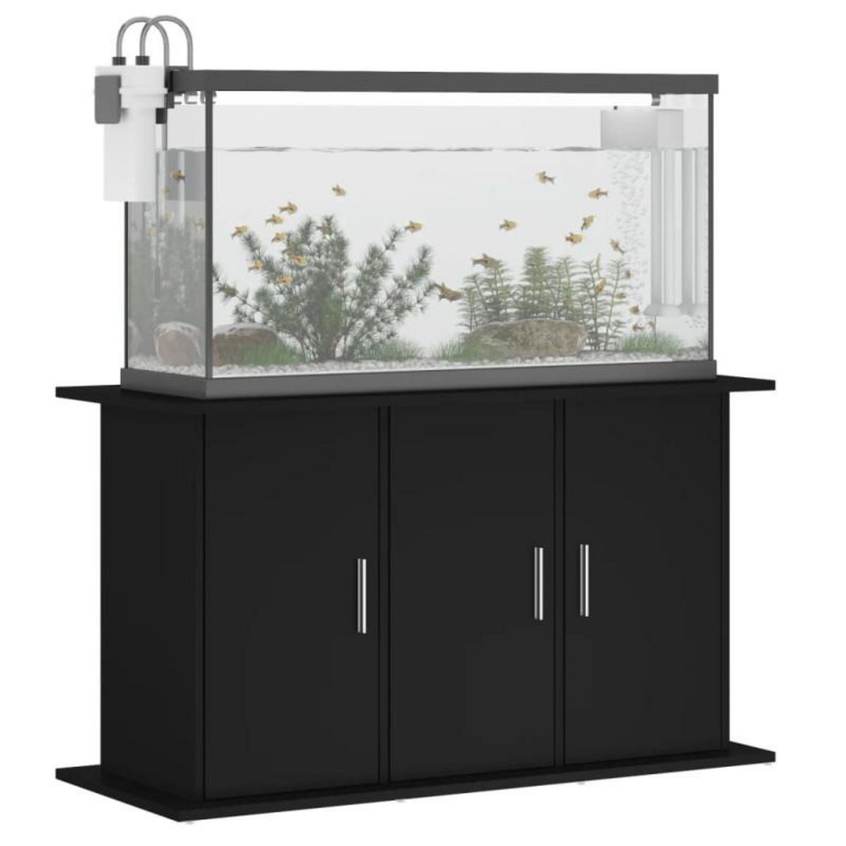VIDAXL Support pour aquarium noir 101x41x58 cm bois d ingénierie