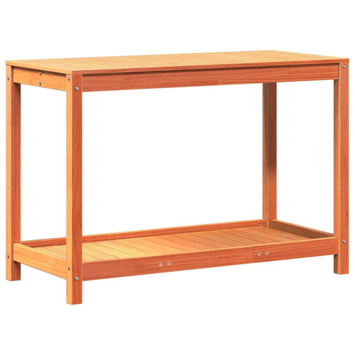 VIDAXL Table de rempotage avec etagere cire marron bois massif de pin